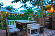 Restaurant in garden