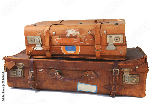 Photo: Old leather suitcases Old leather suitcases