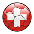 flag of Switzerland on soccer ball - world cup 2010