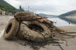 Refuse on the Adriatic coast. Croatia. Refuse on the Adriatic coast. Croatia.