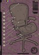 Office chair design template with screw background.