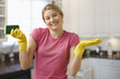 Woman Cleaning Kitchen