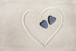 Herz  im Sand