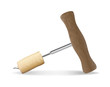 Corkscrew with cork vector illustration Corkscrew with cork vector illustration