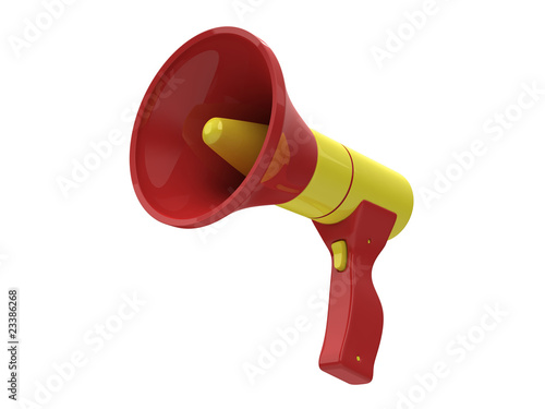 Bullhorn isolated on white background