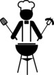 illustration of a chef making bbq -1 illustration of a chef making bbq -1
