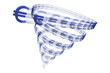 Eurosymbol fallend im Strudel