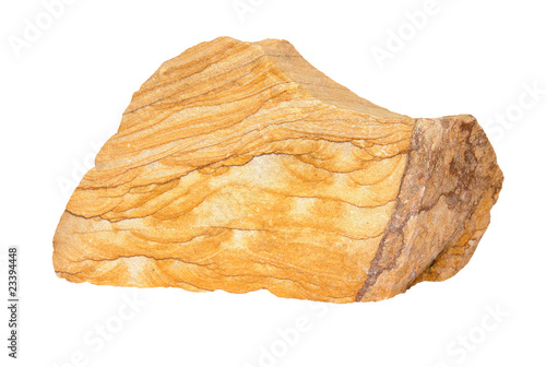 Photo: Decorative sandstone, isolated on white Decorative sandstone, isolated on white