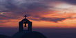 Kapelle nach Sonnenuntergang auf Santorini