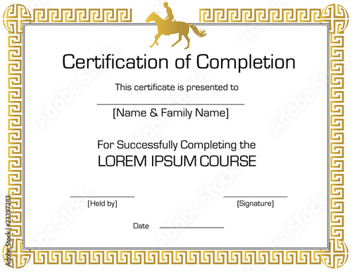 certificate of completion