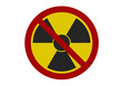 Political issue: 'anti-nuclear' concept. Photo realistic sign, i