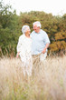 Senior Couple Walking In Park