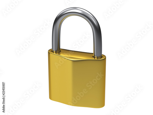 Padlock isolated on white background