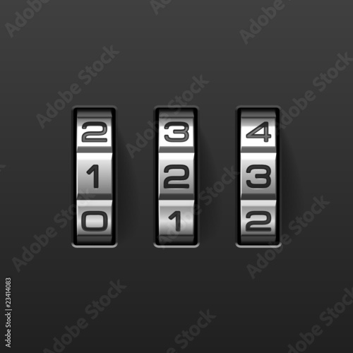 Vektor: Combination lock. Vector illustration. Combination lock. Vector illustration.