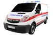 ambulance car isolated