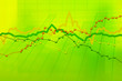 Stock charts computer diagram