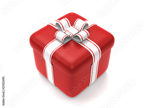 Red Gift Box isolated on white background