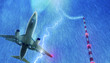Blitzeinschlag im Flugzeug
