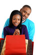 African american couple with shopping bags African american couple with shopping bags