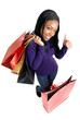African american woman with shopping bags