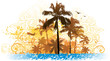 Grunge summer background Grunge summer background