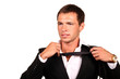 Tired young businessman taking off his tie Tired young businessman taking off his tie