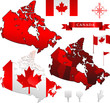 Canada maps and flags