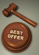 Gavel with BEST OFFER