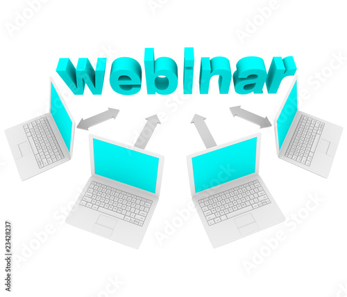 Illustration: Webinar - Laptops Around Word Webinar - Laptops Around Word