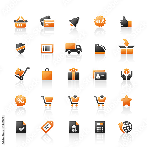 Vektor: Orange Black Website Icons Orange Black Website Icons