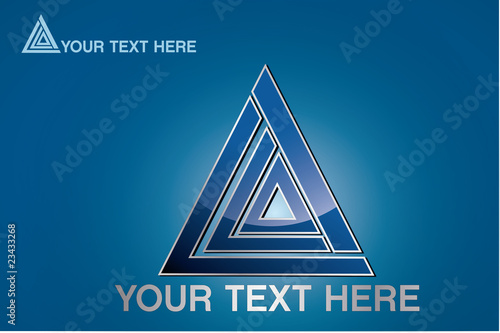 Vecteur : logo en forme de triangle, vector logo en forme de triangle, vector