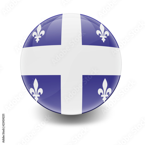 Esfera brillante con bandera Quebec
