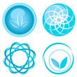 Blue concept vector set