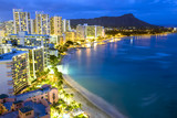 Waikiki  beach in Honolulu, Hawaii. - Fine Art prints