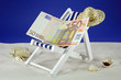 euroschein auf sonnenliege euroschein auf sonnenliege
