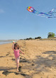 Girl flying kite Girl flying kite