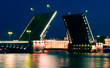 Saint-Petersburg. White nights. Dvortsoviy bridge.