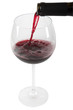 Glas Rotwein inklusive exaktem Beschneidungspfad