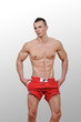 Athletic man with six-pack abs