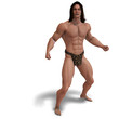 the apeman out of the jungle. 3D rendering with clipping path an the apeman out of the jungle. 3D rendering with clipping path an