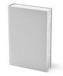 Gray book isolated on white . Clean cover Gray book isolated on white . Clean cover
