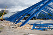 Metal Frame Structure on Contruction Site