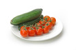 Tasty kitchen. Fresh vegetables isolated on white Tasty kitchen. Fresh vegetables isolated on white
