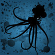 Oil spill octopus at sea