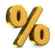 Illustration: golden percentage symbol golden percentage symbol
