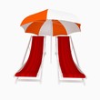 Chaise lounge over white
