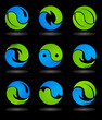 Collection of conceptual  Yin Yang symbols - 2