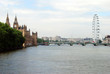 River Thames with the London Eye and Westminster