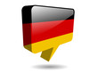 German Flag Speech Bubble Icon (Germany Deutschland Web Button)