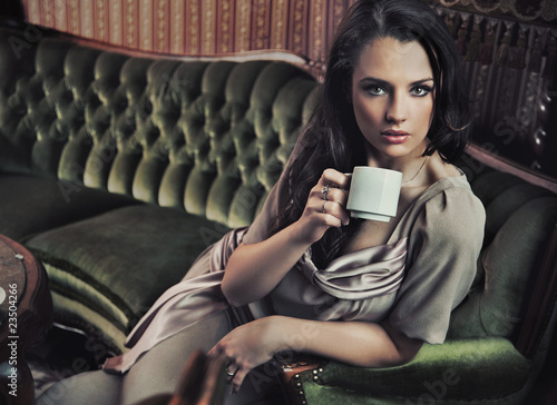 Photo: Afternoon coofee in a stylish interior Afternoon coofee in a stylish interior